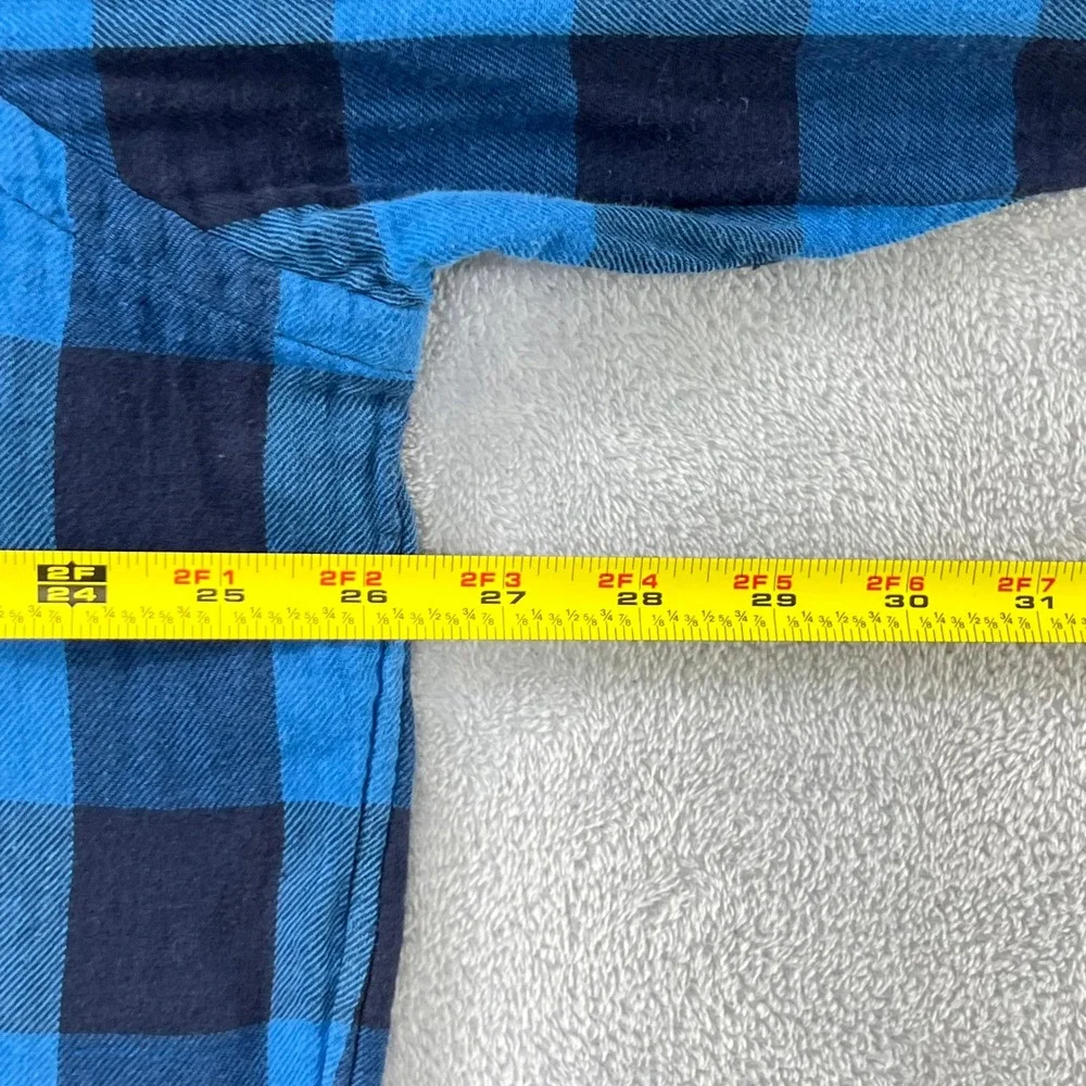 Polo Ralph‎ Lauren Double Faced Shirt XXL Checked Plaid Reversible Interior Blue